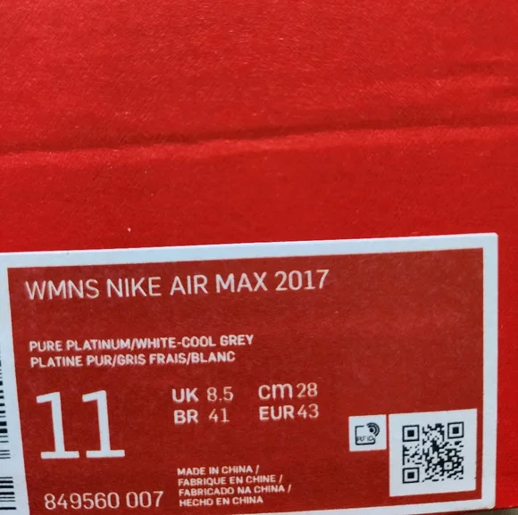 Wmns Nike Air Max 2017 Gray Pink Brand New Sz 11 - Picture 10 of 10